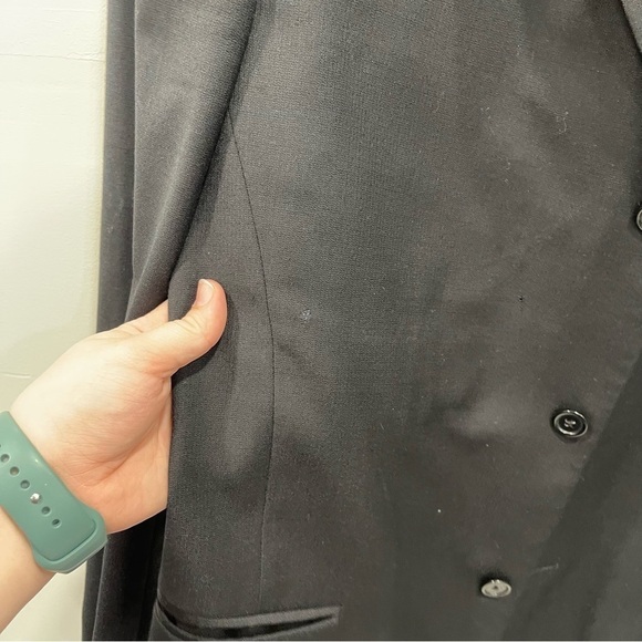 Donna Karan Signature Made In Italy Wool Black Blazer Suit Jacket 43/36 Long - Picture 8 of 15